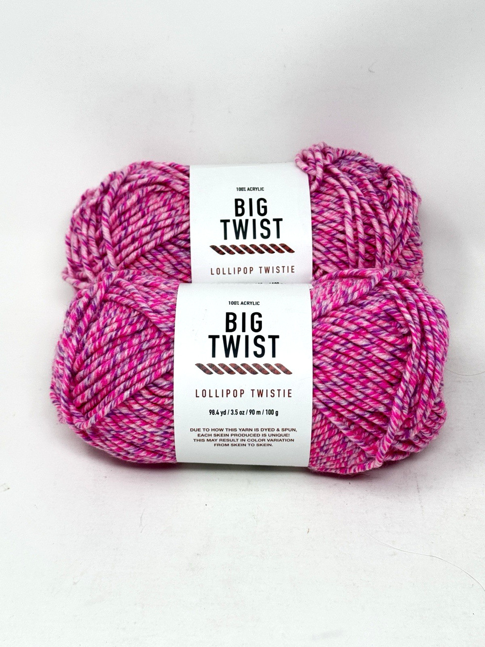Big Twist Lollipop Twistie Yarn Lot of 2 90's Girlie